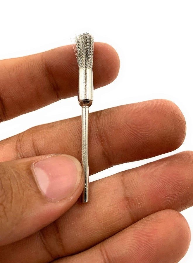 Aone Steel Wire End Brush Thupi 5pcs for Satin/Brushed Finish, Rust Removal & Cleaning for Dremel Rotary Tool, Micro Hand Motor, Polishing Motor for Jewellery Making, Watchmaking, Model Making - Image 2